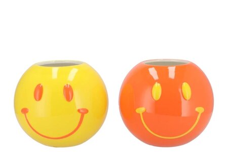 SMILEY DUTCH ORANGE MIX VASE ASS 21X21X18CM