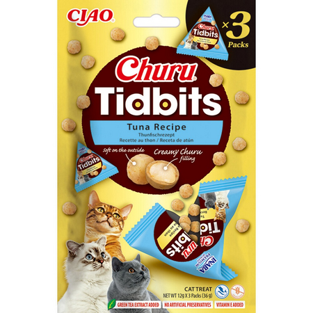 Snack ciao churu tidbits tonijn 3x12g