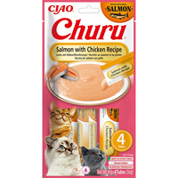 Snack ciao churu zalm&kip smaak 4x14g