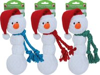 Sneeuwpop pluche met piep l35cm ass