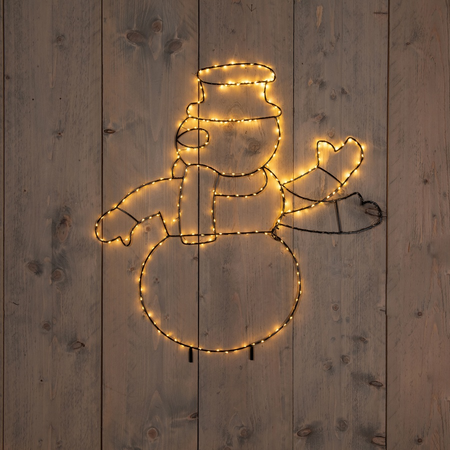 Sneeuwpop zwaaiend 250led 60x50cm