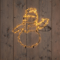 Sneeuwpop zwaaiend 250led 60x50cm