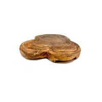 Snijplank teak d40/49h4cm bruin
