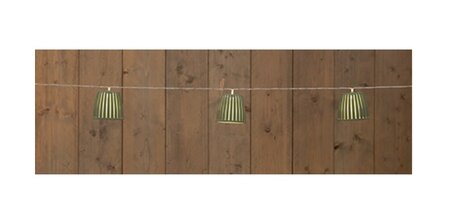 Snoer solar 10 kapjes 4.5cm olijf