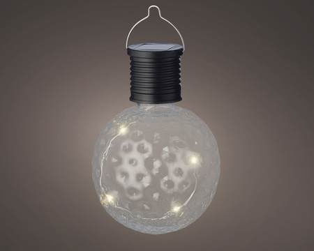 Solar bulb d7.8h11.2cm 4l transprnt