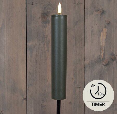 Solar fakkel 21x4x76cm olijf