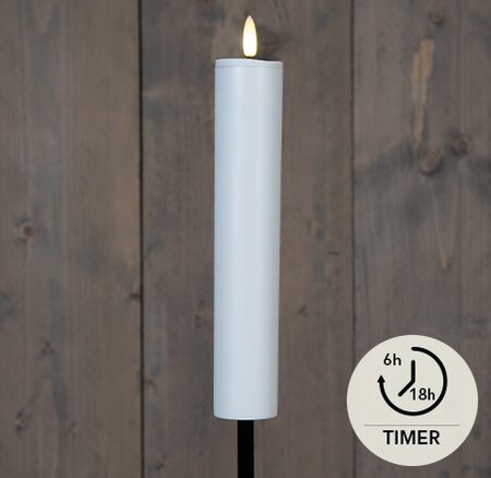 Solar fakkel 21x4x76cm wit