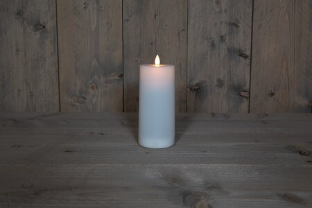 Solar kaars bw vlam wit d8h17cm