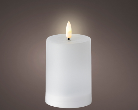 Solar kaars d7.5h10cm-1l wit