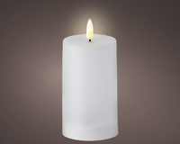 Solar kaars d7.5h12.5cm-1l wit