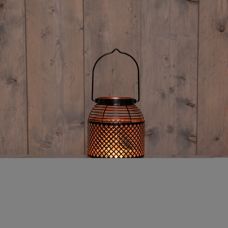 Solar lantaarn 14x21,5cm vlameffect