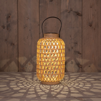 Solar lantaarn bamboe 18x32cm