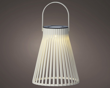 Solar lantaarn d14.5h18.5cm 1l wit