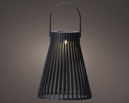 Solar lantaarn d14.5h18.5cm 1l zwrt