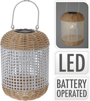SOLAR LANTAARN D18XH26CM WIT