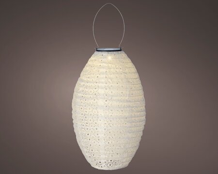 Solar lantaarn d23h38cm-1l wit/wwit - afbeelding 1