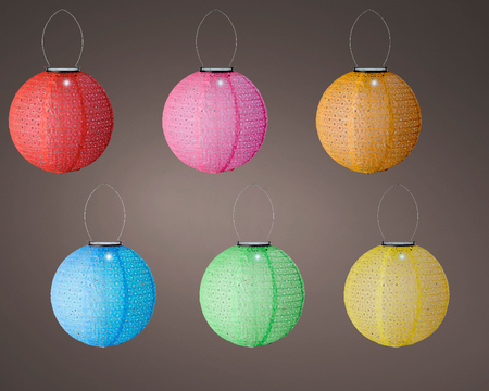 Solar lantaarn d25h23cm-1l kl wit