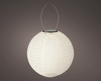 Solar lantaarn d25h25cm wit - afbeelding 2
