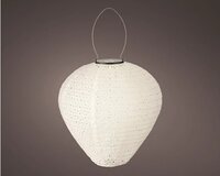 Solar lantaarn d30h30cm wit