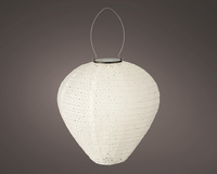 Solar lantaarn d30h30cm wit - afbeelding 2
