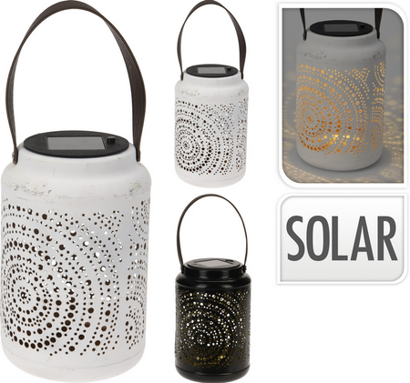 SOLAR LANTAARN METAAL 2ASS KL