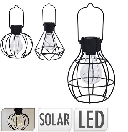SOLAR LANTAARN METAAL 3ASS DES