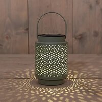 Solar lantaarn mtl 12x8.5cm olijf