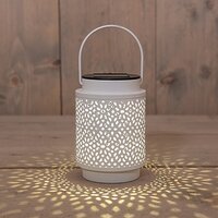 Solar lantaarn mtl 12x8.5cm wit