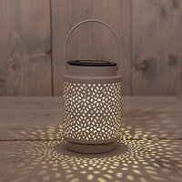 Solar lantaarn mtl 12x8.5cm zand