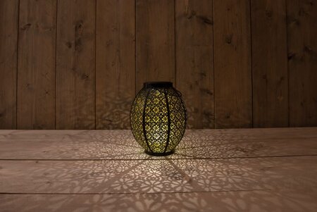 Solar lantaarn zwart d19.5h23.5cm