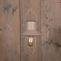 Solar stormlamp mtl 21.5x15cm zand