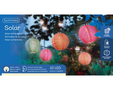Solar stringlights l450cm multi
