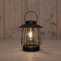 Solar tafellamp metaal 19x16cm zwrt