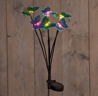 Solar tuinsteker 6 vlinders