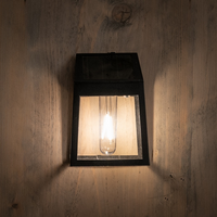 Solar wandlamp 9.5x6.5x13cm zwart