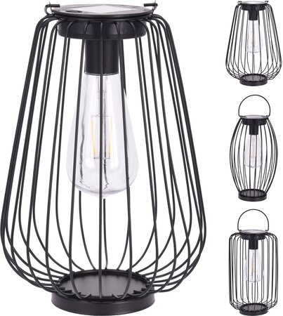 Solarlamp metaal zwart