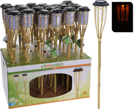 SOLARLAMP NATURAL BAMBOE 65CM