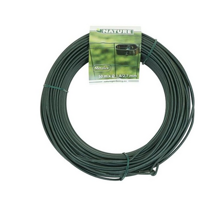 Spandraad groen geplast. l50m