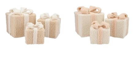 SPARKLE COZY SAND GIFTBOX TEDDY LED S 15X18 CM