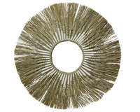 Spiegel raffia d75h3cm naturel - afbeelding 2