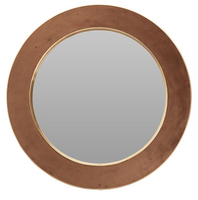 SPIEGEL ROND BRUIN D60CM
