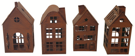 Steker huis jean d18h35cm roest a4