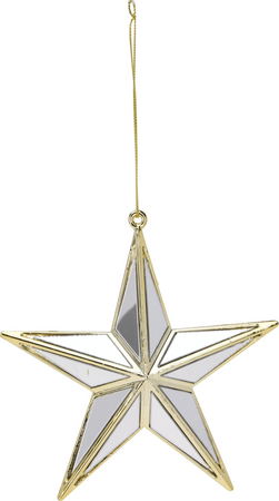 STER HANGDECO 11X12CM GOUD/SPI