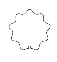 Steunring rond geschulpt d34cm