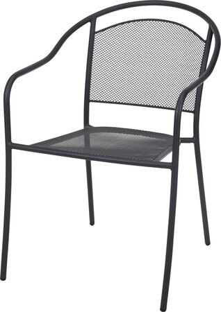 STOEL STAPELBAAR MESH GRIJS