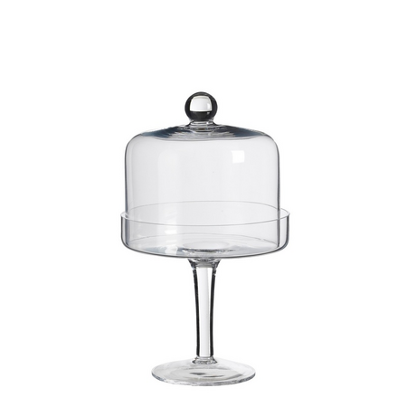 Stolp op voet d19h32cm transparant