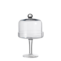 Stolp op voet d19h32cm transparant