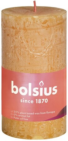 Rustiek stompkaars 100/50 Honeycomb Yellow