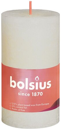 Rustiek stompkaars 100/50 Soft Pearl