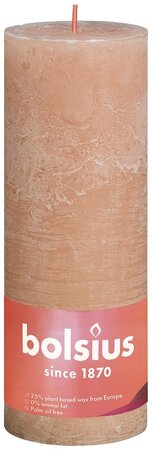 Rustiek stompkaars 190/68 Misty Pink